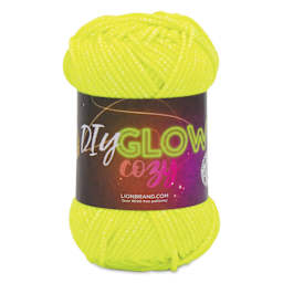 Lion Brand DIY Glow Cozy Yarn - Neon Yellow, 79 yds