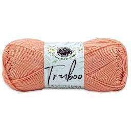 Lion Brand Truboo Yarn - Coral, 241 yards