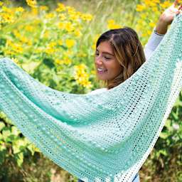 Lion Brand Truboo Yarn (Person with shawl)