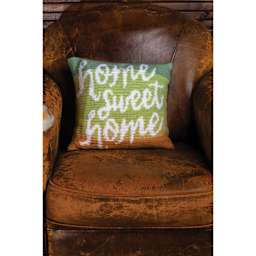 Lion Brand Mandala Bonus Bundle Yarn, cushion made of variegated yarn