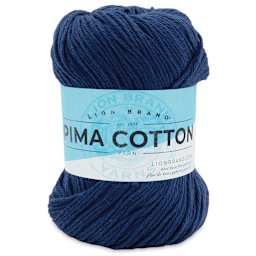 Lion Brand Pima Cotton Yarn - Blueprint, 186 yards