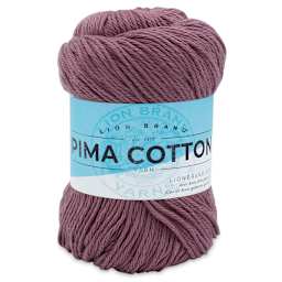 Lion Brand Pima Cotton Yarn - Rose Taupe, 186 yards