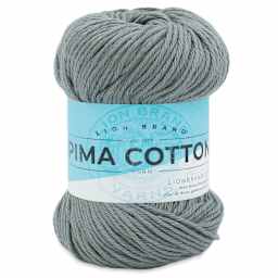 Lion Brand Pima Cotton Yarn - Pewter, 186 yards