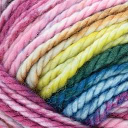 Lion Brand Re-Spun Thick & Quick Yarn - Meadow Flowers, close-up