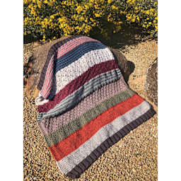 Lion Brand Re-Spun Thick & Quick Yarn - finished blanket example