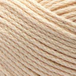 Lion Brand 24/7 Cotton Yarn - Ecru, close-up