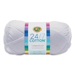 Lion Brand 24/7 Cotton Yarn - White, 186 yards