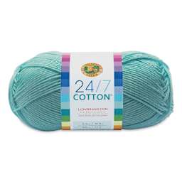 Lion Brand 24/7 Cotton Yarn - Aqua, 186 yards