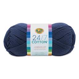 Lion Brand 24/7 Cotton Yarn - Navy, 186 yards