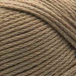 Lion Brand 24/7 Cotton Yarn - Taupe, close-up