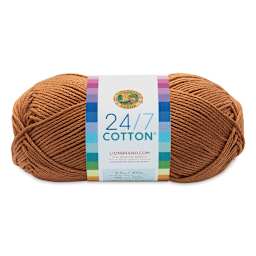 Lion Brand 24/7 Cotton Yarn - Camel, 186 yards