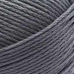 Lion Brand 24/7 Cotton Yarn - Silver, close-up