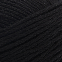 Lion Brand 24/7 Cotton Yarn - Black, close-up