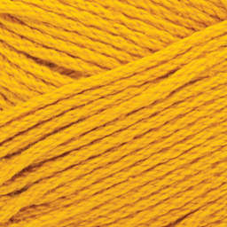 Lion Brand 24/7 Cotton Yarn - Goldenrod, close-up