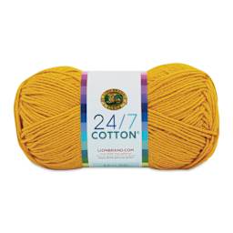 Lion Brand 24/7 Cotton Yarn - Goldenrod, 186 yards