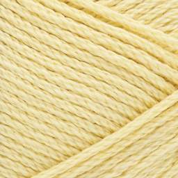 Lion Brand 24/7 Cotton Yarn - Buttercream, 186 yards close up to show texture