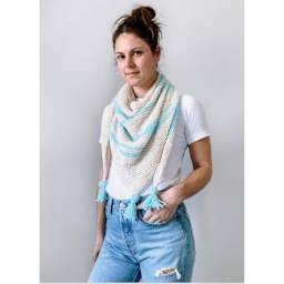 Lion Brand 24/7 Cotton Yarn - finished scarf example