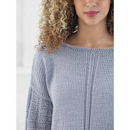 Lion Brand 24/7 Cotton Yarn - finished sweater example