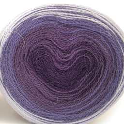 HiKoo Concentric Yarn - Shades of Purple, 437 yards close up to show texture