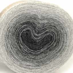 HiKoo Concentric Yarn - Grayscale, 437 yards close up to show texture