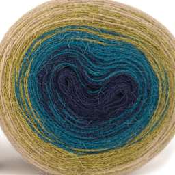 HiKoo Concentric Yarn - Seaside, 437 yards close up to show texture