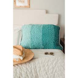 Lion Brand Off the Hook Ombré Yarn (pillow case made from Northern Lights yarn)