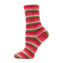 Premier Yarn Fruits Yarn - Guava (sock made with Guava yarn)
