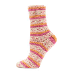 Premier Yarn Fruits Yarn - Pink Grapefruit (sock made with Pink Grapefruit yarn)