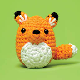 The Woobles Beginner Crochet Amigurumi Kit - Fox, front