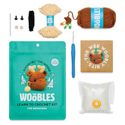 The Woobles Beginner Crochet Amigurumi Kit - Moose contents