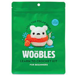 The Woobles Beginner Crochet Amigurumi Kit - Polar Bear front of packaging