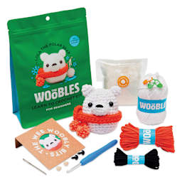 The Woobles Beginner Crochet Amigurumi Kit - Polar Bear