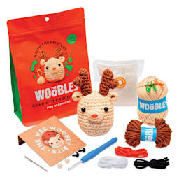 The Woobles Beginner Crochet Amigurumi Kit - Reindeer