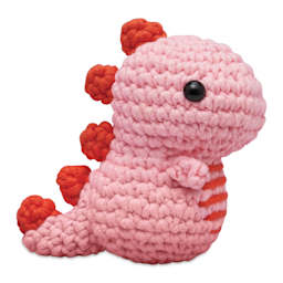 The Woobles Beginner Crochet Amigurumi Kit - Pink Dino