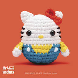 The Woobles Beginner Crochet Amigurumi Kit - Hello Kitty from Hello Kitty - finished example