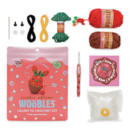 The Woobles Beginner Crochet Amigurumi Kit - Jojo Bunny Sweetie Edition contents and packaging