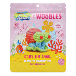 The Woobles Beginner Crochet Amigurumi Kit - Gary the Snail front of packaging