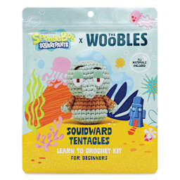 The Woobles Beginner Crochet Amigurumi Kit - Squidward Tentacles front of packaging