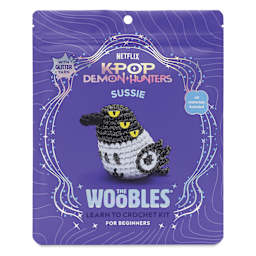 The Woobles Beginner Crochet Amigurumi Kit - Sussie the Magpie front of packaging