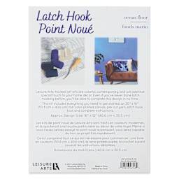 Leisure Arts Latch Hook Kit - Ocean Floor, back of the packaging