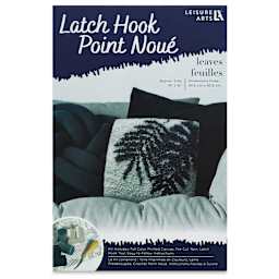 Leisure Arts Latch Hook Kit - Leaves, front of the packaging