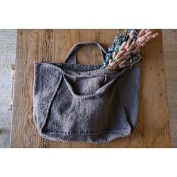 Lion Brand Re-Up Bonus Bundle Yarn, tote bag made of yarn with plants inside