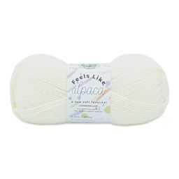 Lion Brand Feels Like Alpaca Yarn - Ecru, 273 yds