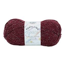 Lion Brand Feels Like Alpaca Yarn - Burgundy, 273 yds