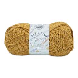 Lion Brand Feels Like Alpaca Yarn - Mustard, 273 yds