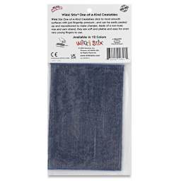 Wikki Stix - Pkg of 36, Dark Blue, 6" - back of packaging