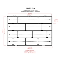 ArtBin Storcraft Customized Storage Box - Large Box (illustration with corresponding dimensions)