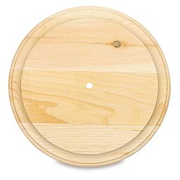 Walnut Hollow Pine Clock Surfaces - Unfinished 11" diameter surface with drilled hole shown