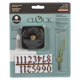 Walnut Hollow 3-Piece Clock Movement Kits - For 3/4" Surface front of packaging