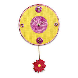 Walnut Hollow Pine Clock Surface - 6.5" diameter, Round, daisy pendulum clock